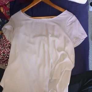 lavender loose fitting blouse